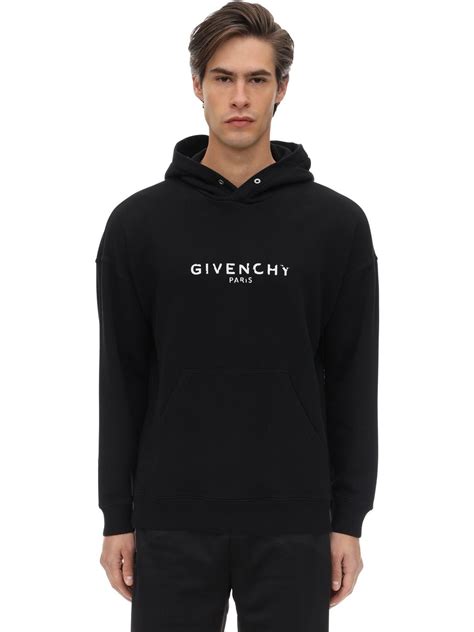 felpa givenchy nera uomo|Felpa con cappuccio in jacquard 4G .